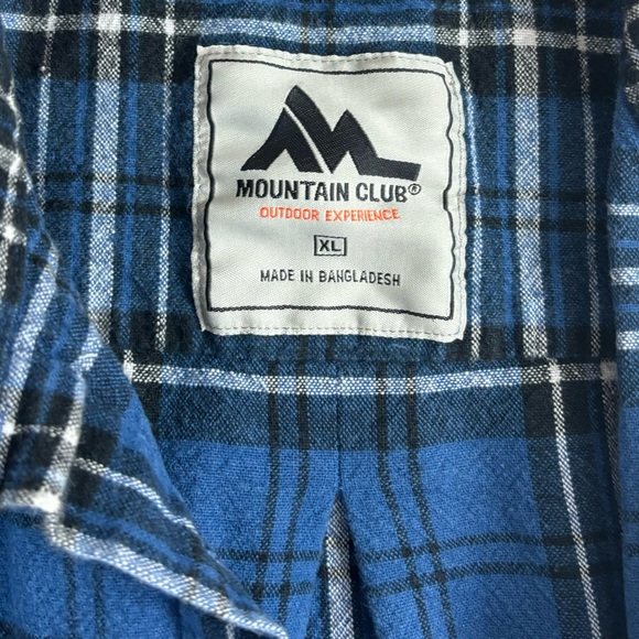Mountain club flannel, size men’s xl - Picture 5 of 5